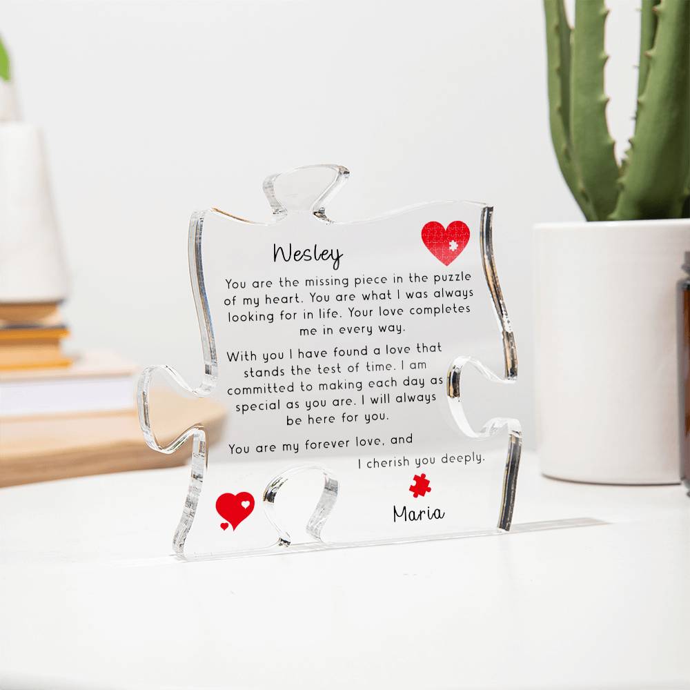 Puzzle of My Heart Acrylic Plaque