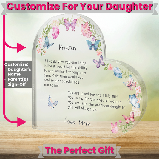 Gift for Daughter - Special To Me Heart Acrylic Plaque