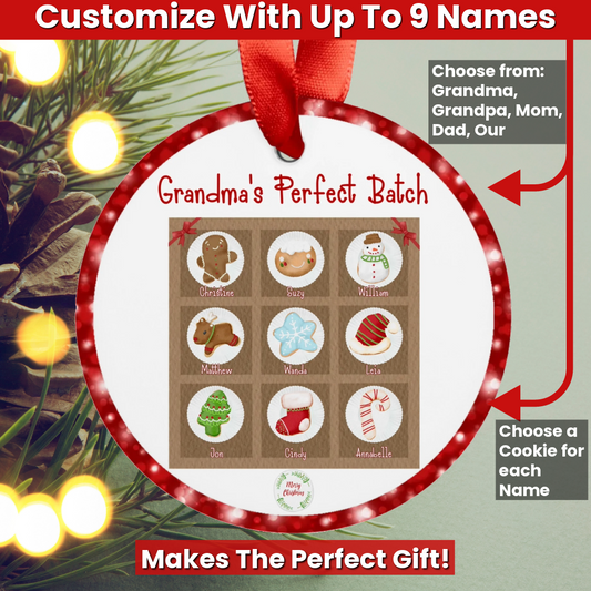 Personalized Perfect Batch Acrylic Ornament with Ribbon